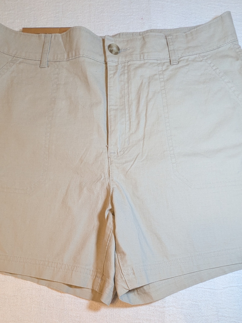 Eddie Bauer High Waist Shorts in Light Khaki
